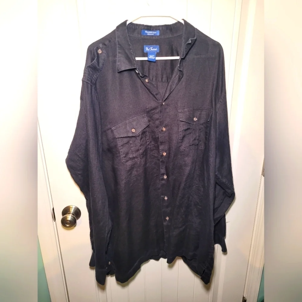 Paul Fredrick 100% linen long sleeve button down size XXLT